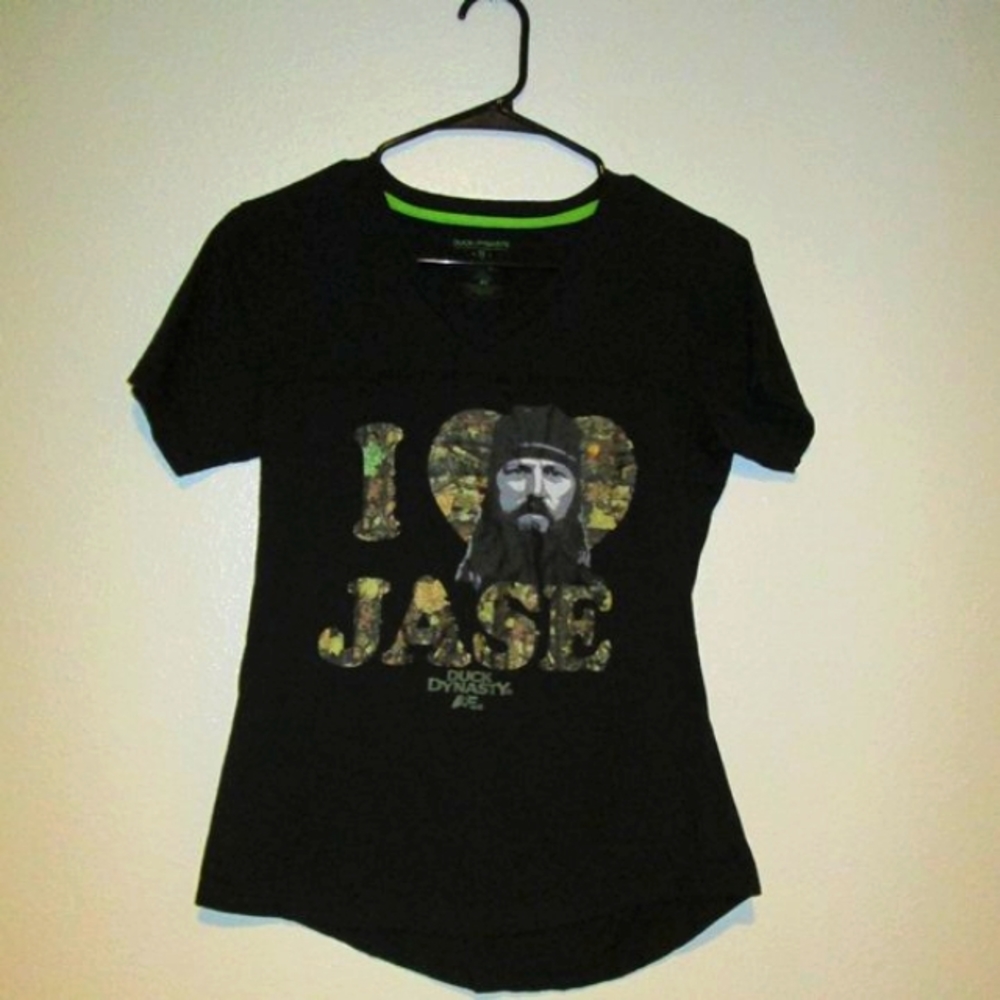 Duck Dynasty I Love Jase V Neck Tee Shirt